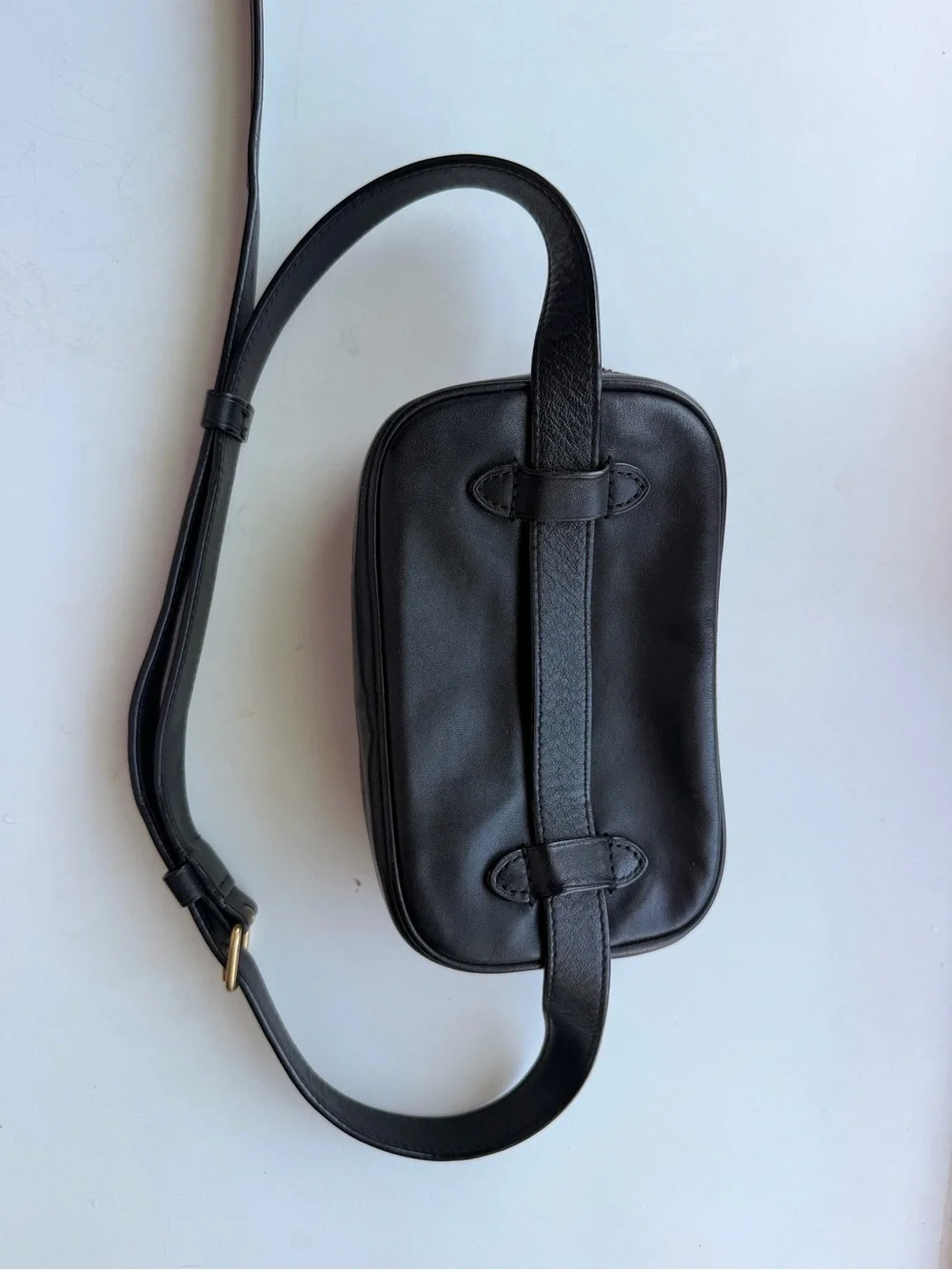 COACH Black Quilted Leather Small Crossbody Bag with Gold Logo SPECIAL EDITION